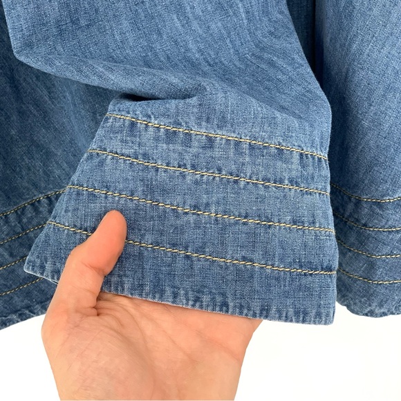 KATE SPADE Chambray Midi Skirt Blue 4 - Picture 4 of 9